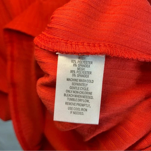 NWoT Derek Heart Red Ribbed Mesh Long Sleeve Bodycon Dress, size M - Picture 6 of 8